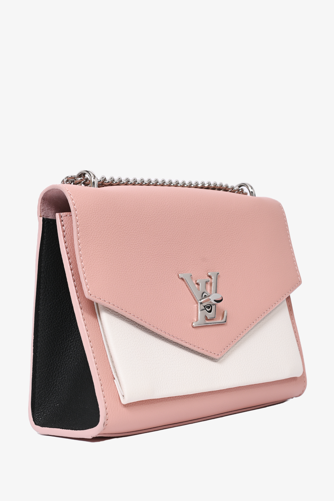 Louis Vuitton 2018 Pink/White Leather Mylockme Crossbody Bag