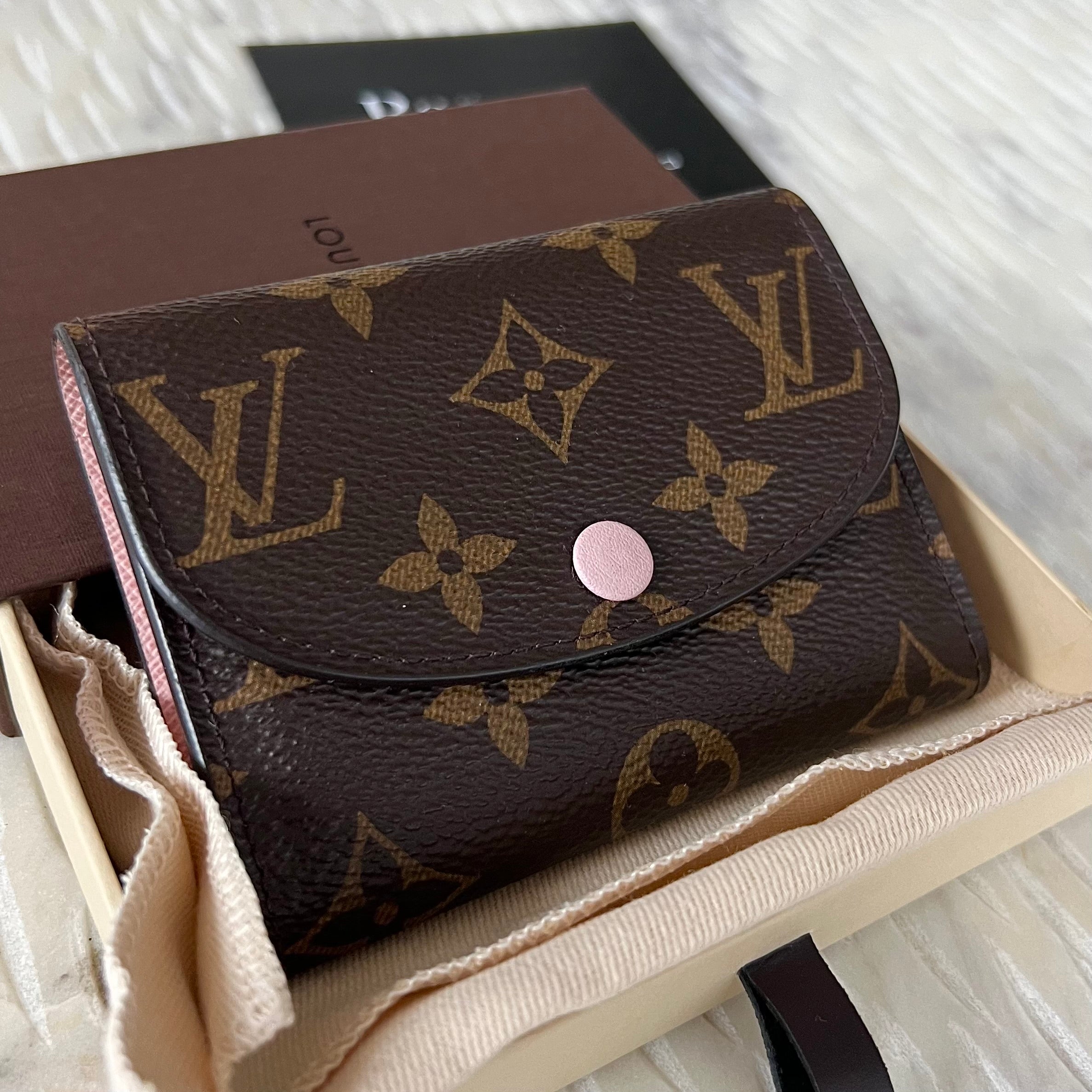 LOUIS VUITTON Porte Monnaie Rosalie Coin Purse Rose Ballerine