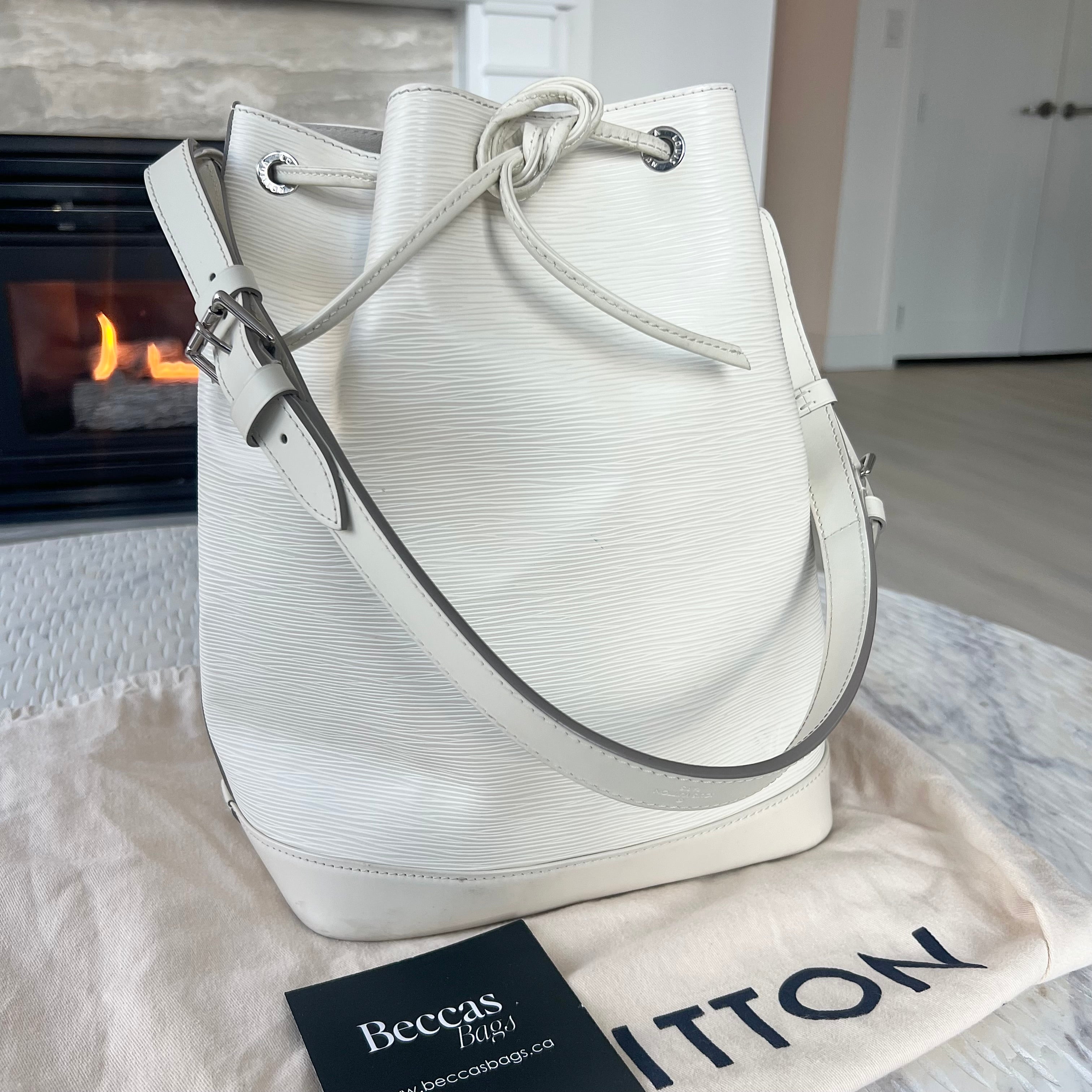 Louis Vuitton White Epi Leather Neo Noe Bag