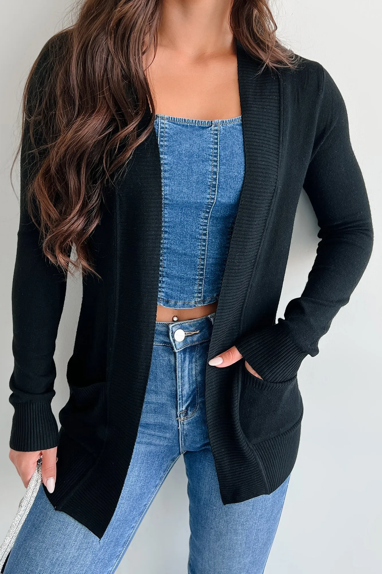 Made Me Realize Lightweight Cardigan (Black)