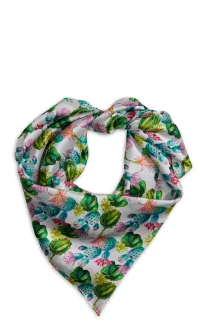 M&F White Blooming Cactus Wild Rags Scarf