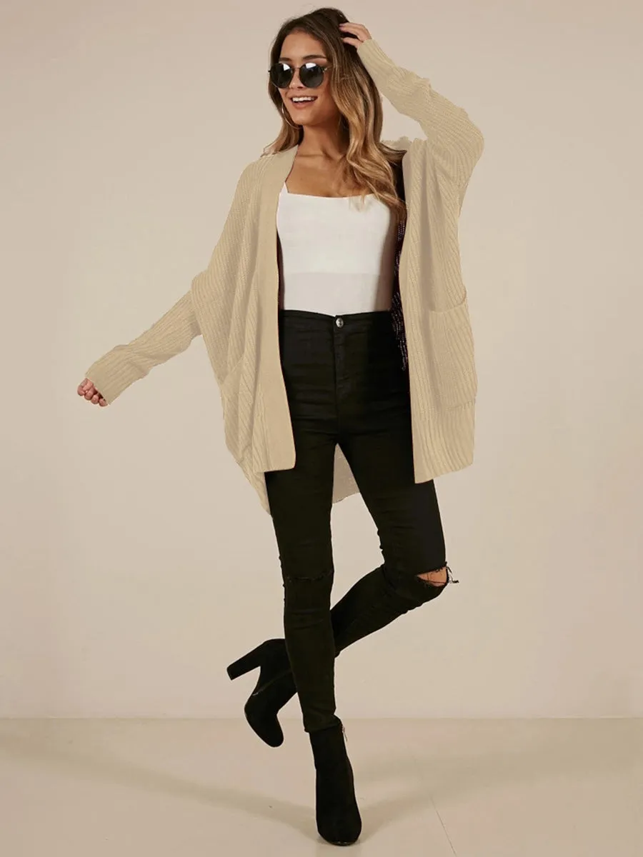 Manteau en Tricot Cardigan avec Poches