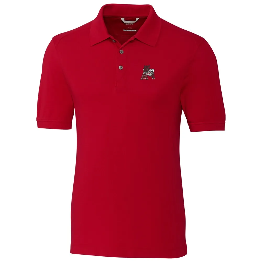 Men's Cutter & Buck Cardinal Arkansas Razorbacks Big & Tall College Vault Advantage DryTec Tri-Blend Polo