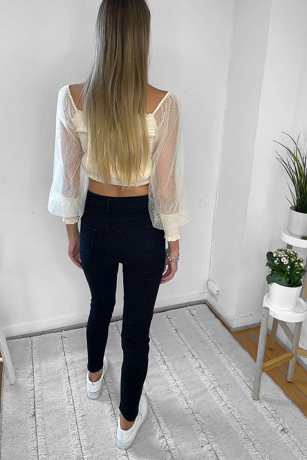 Mid Rise Skinny Cropped Jeans