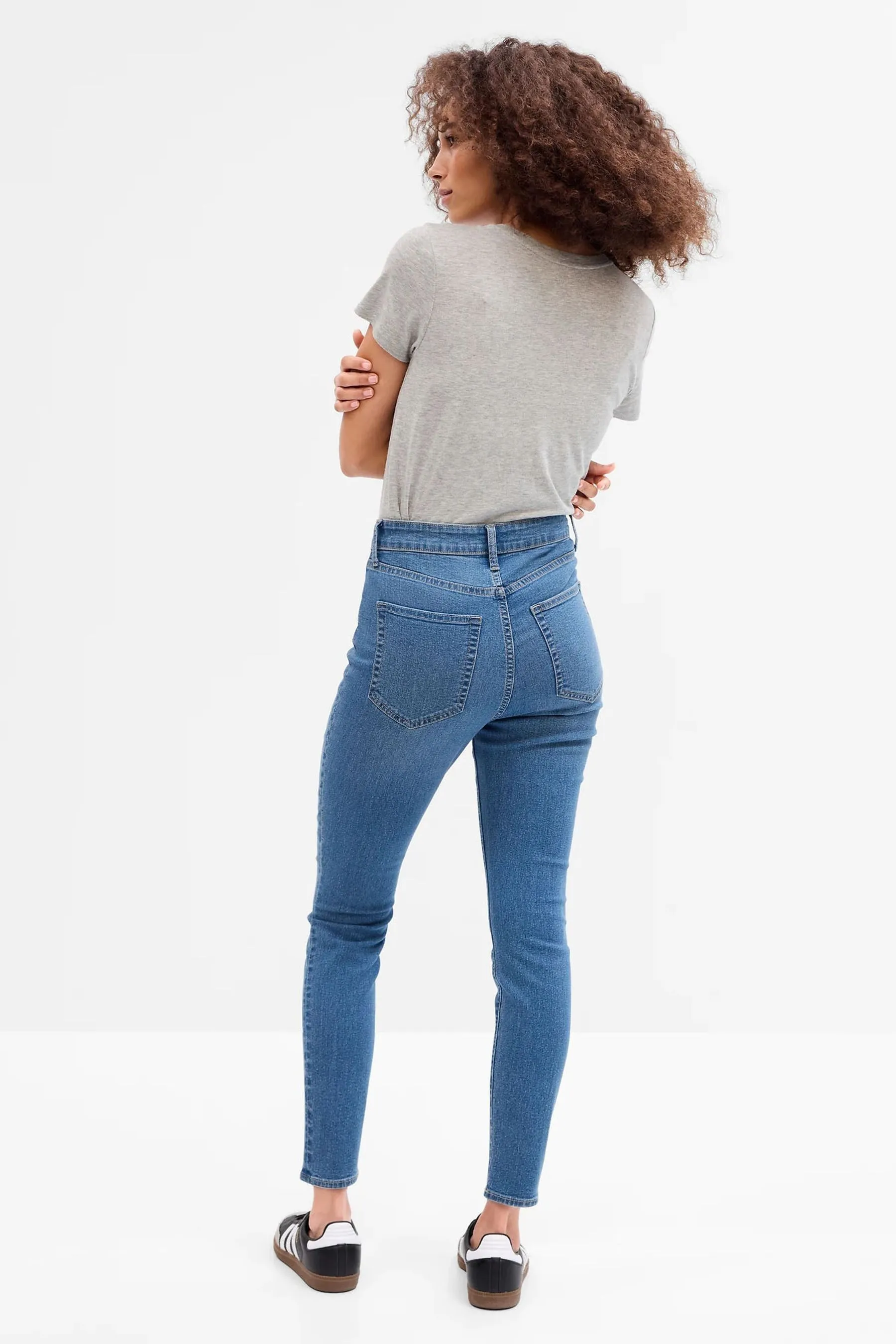 Mid Wash Blue Super Skinny Stretch High Waisted Jeggings