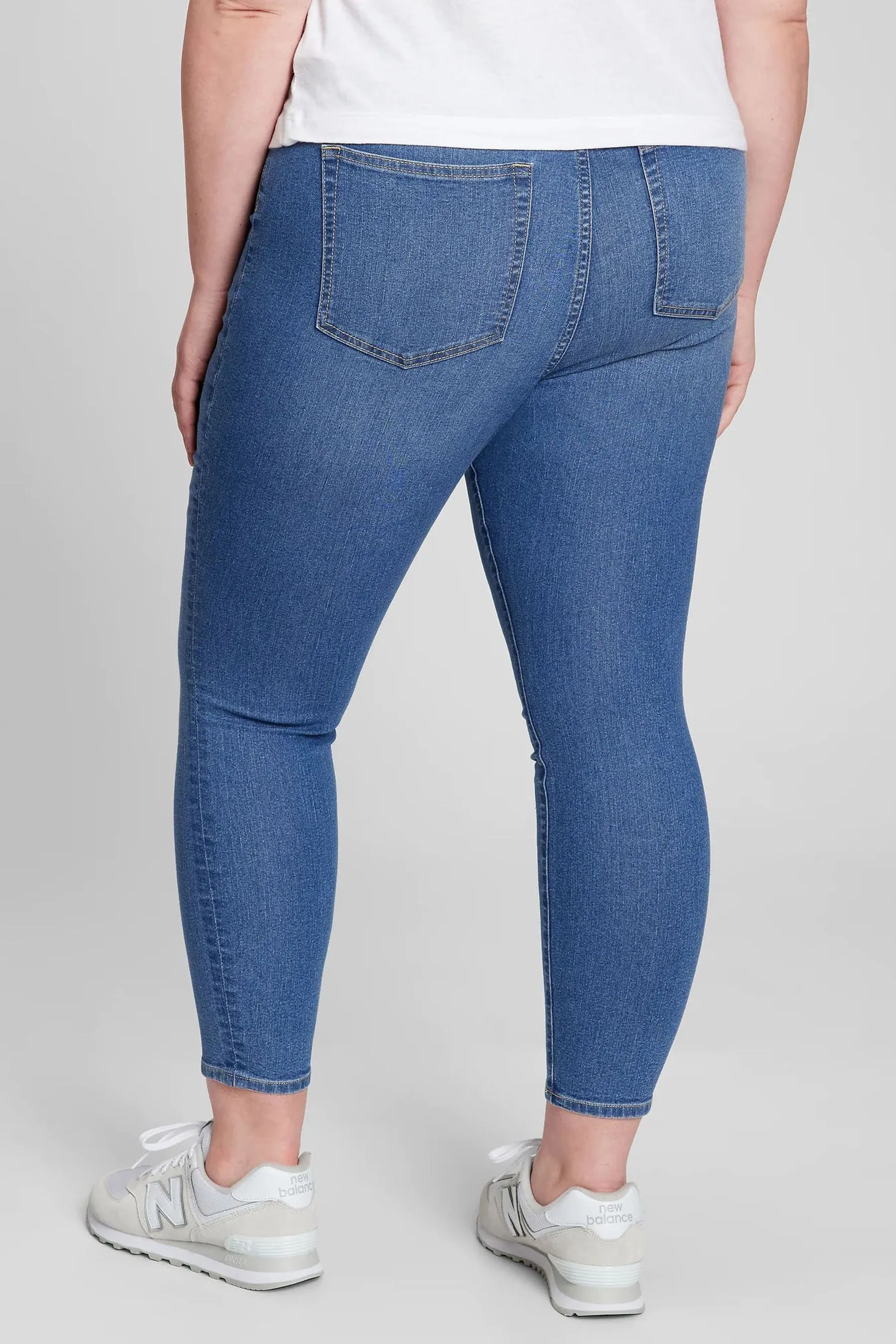 Mid Wash Blue Super Skinny Stretch High Waisted Jeggings