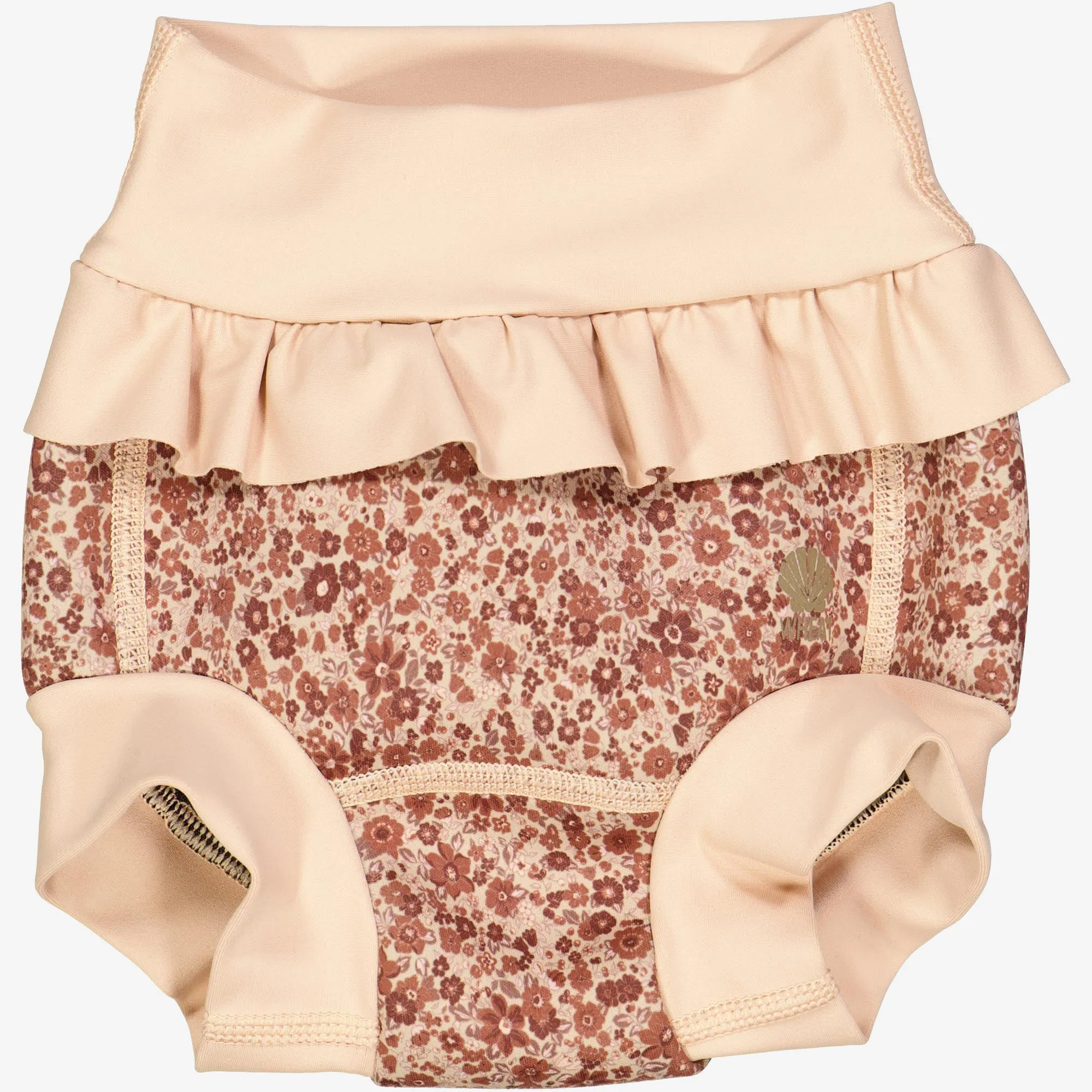 Neoprene Swim Pants Ruffle | Baby - red flower meadow