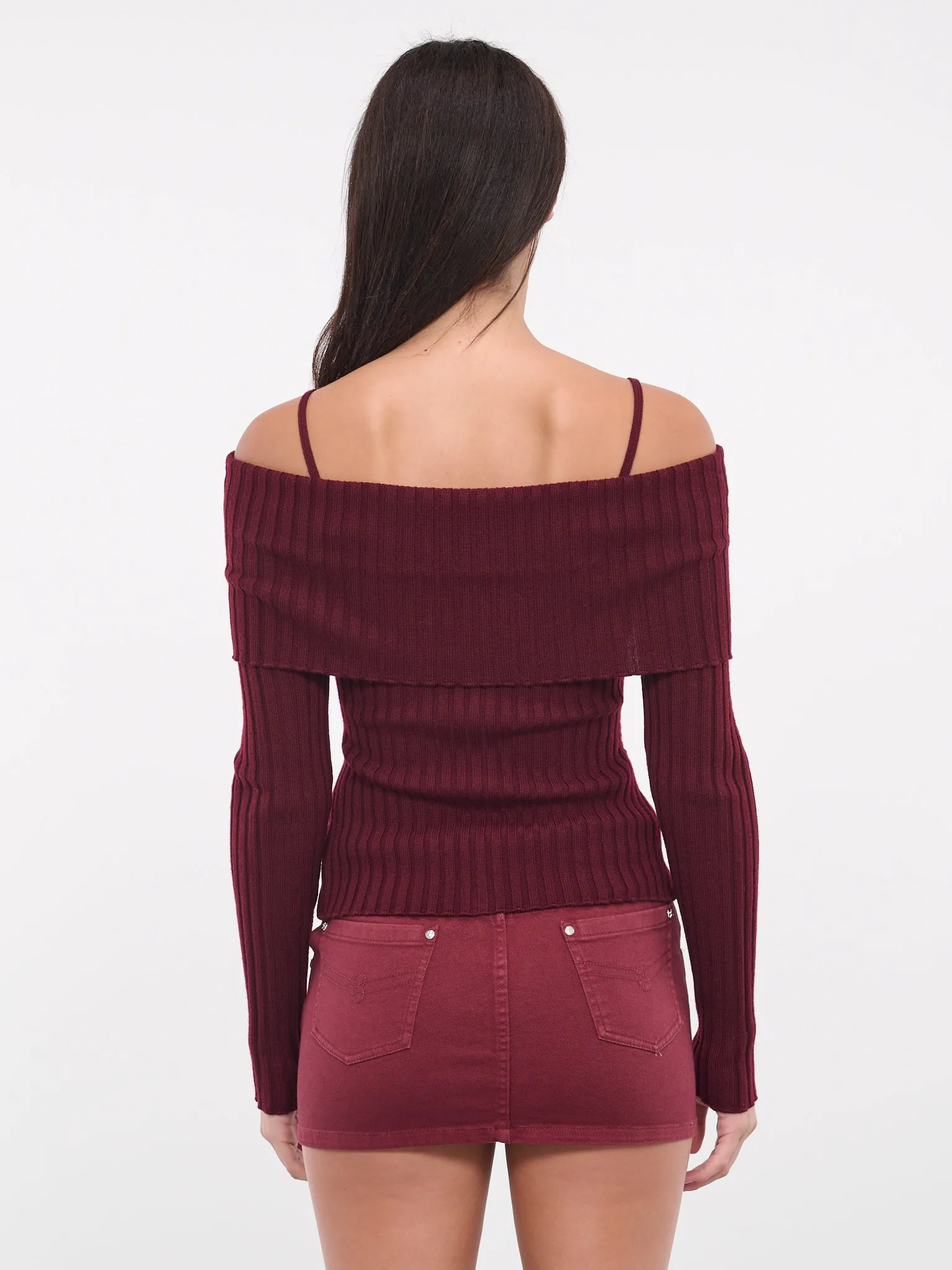 Off-Shoulder Sweater (4M034A-N0745-PORT-ROYALE)