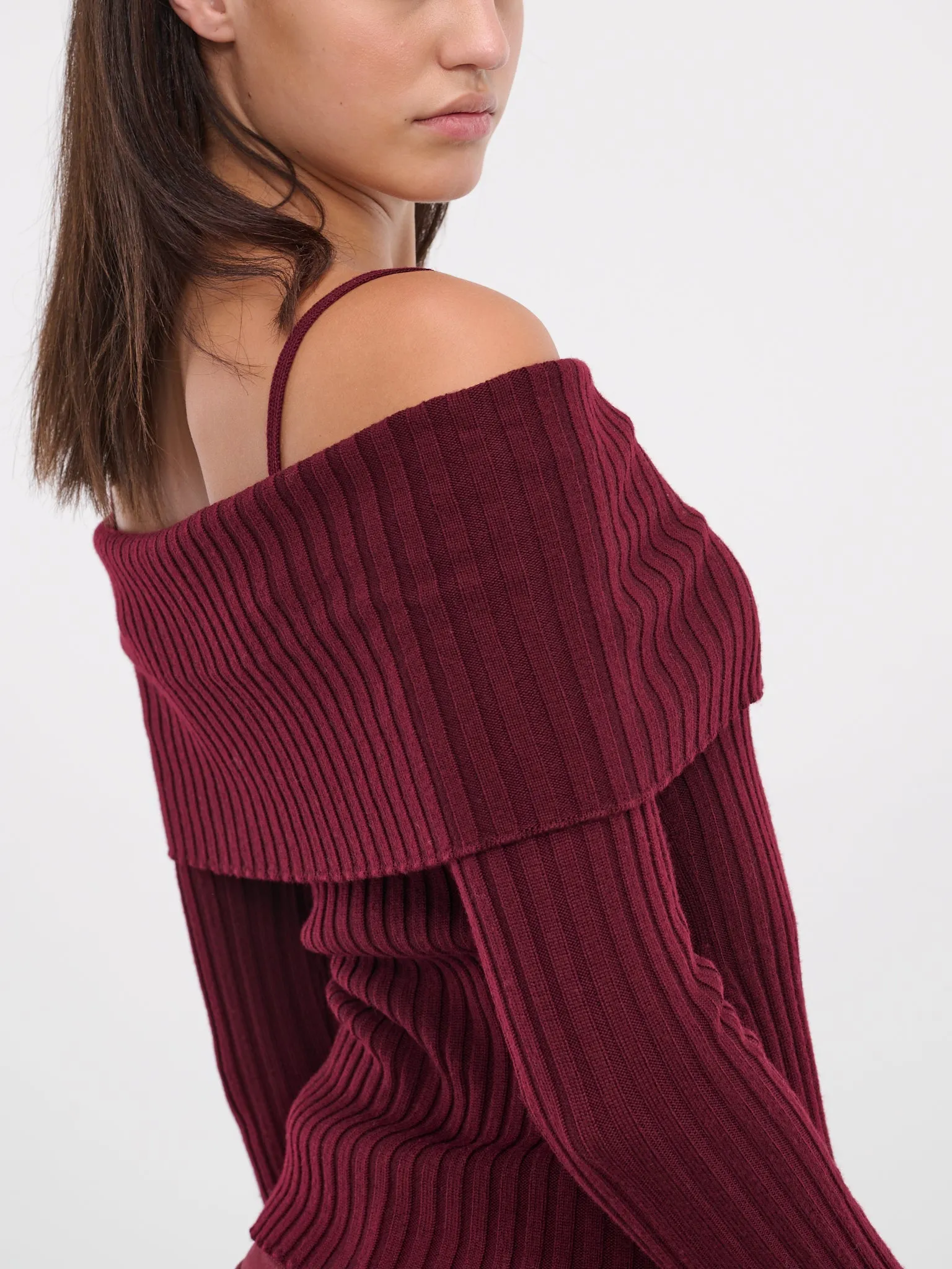 Off-Shoulder Sweater (4M034A-N0745-PORT-ROYALE)