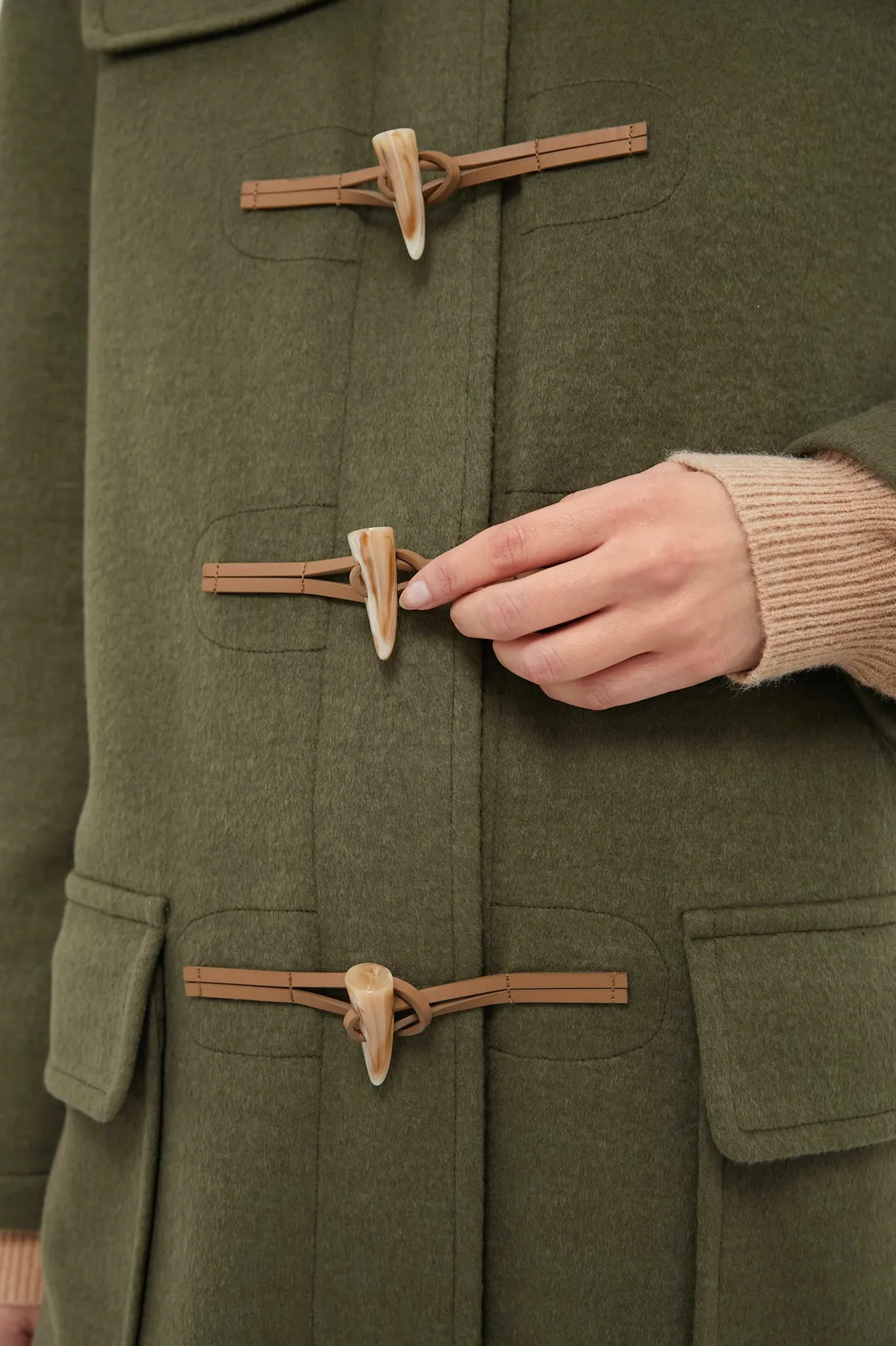 Olive Green Arthur Toggle Coat