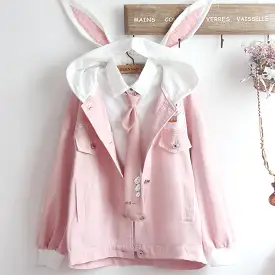 Pink Bunny Hoodie Jacket AD12239