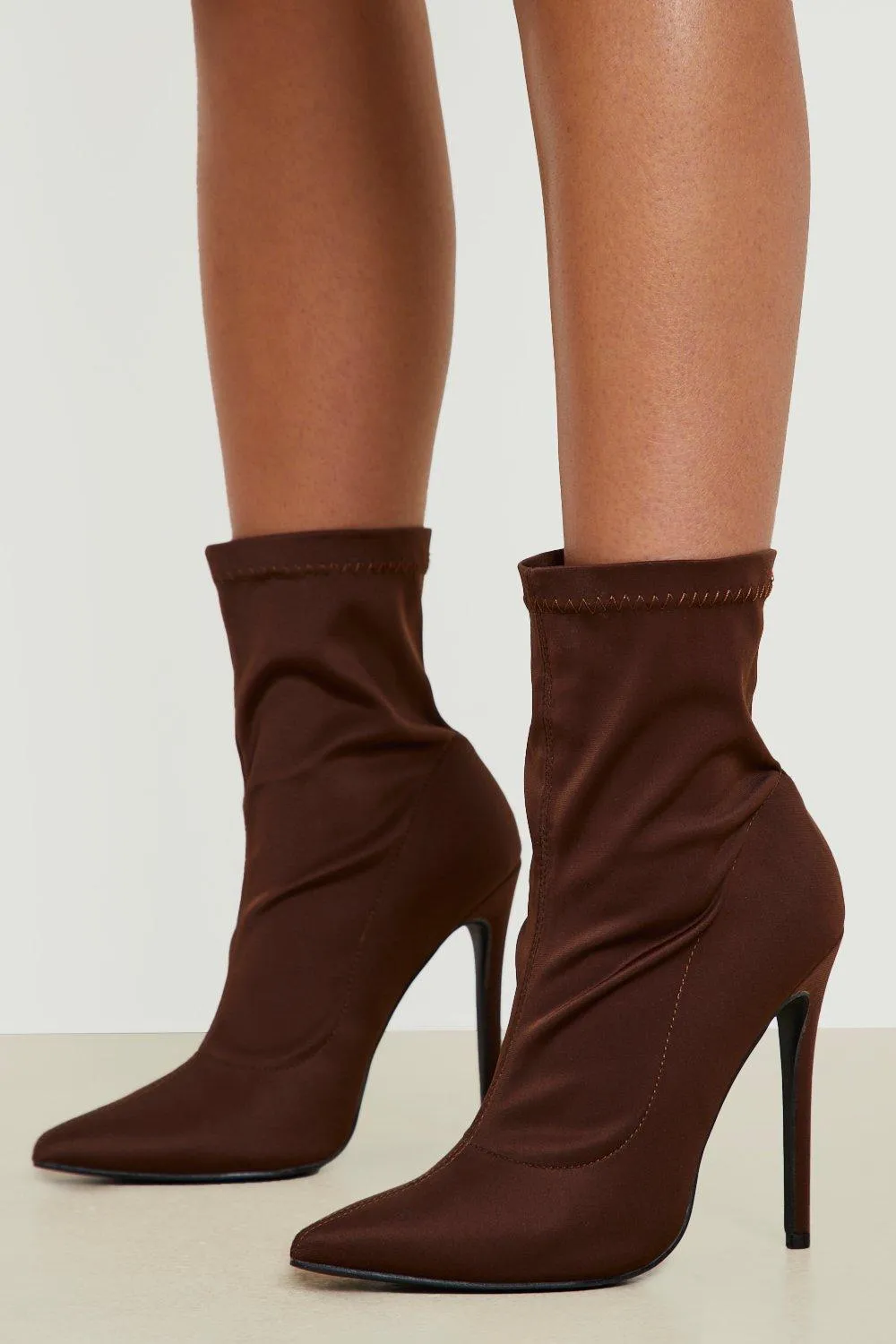 Pointed Stiletto Heeled Boots