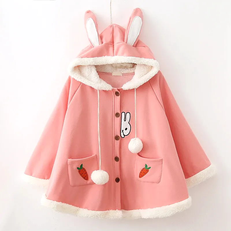 Rabbit Carrot Hoodie Cloak Coat AD12694