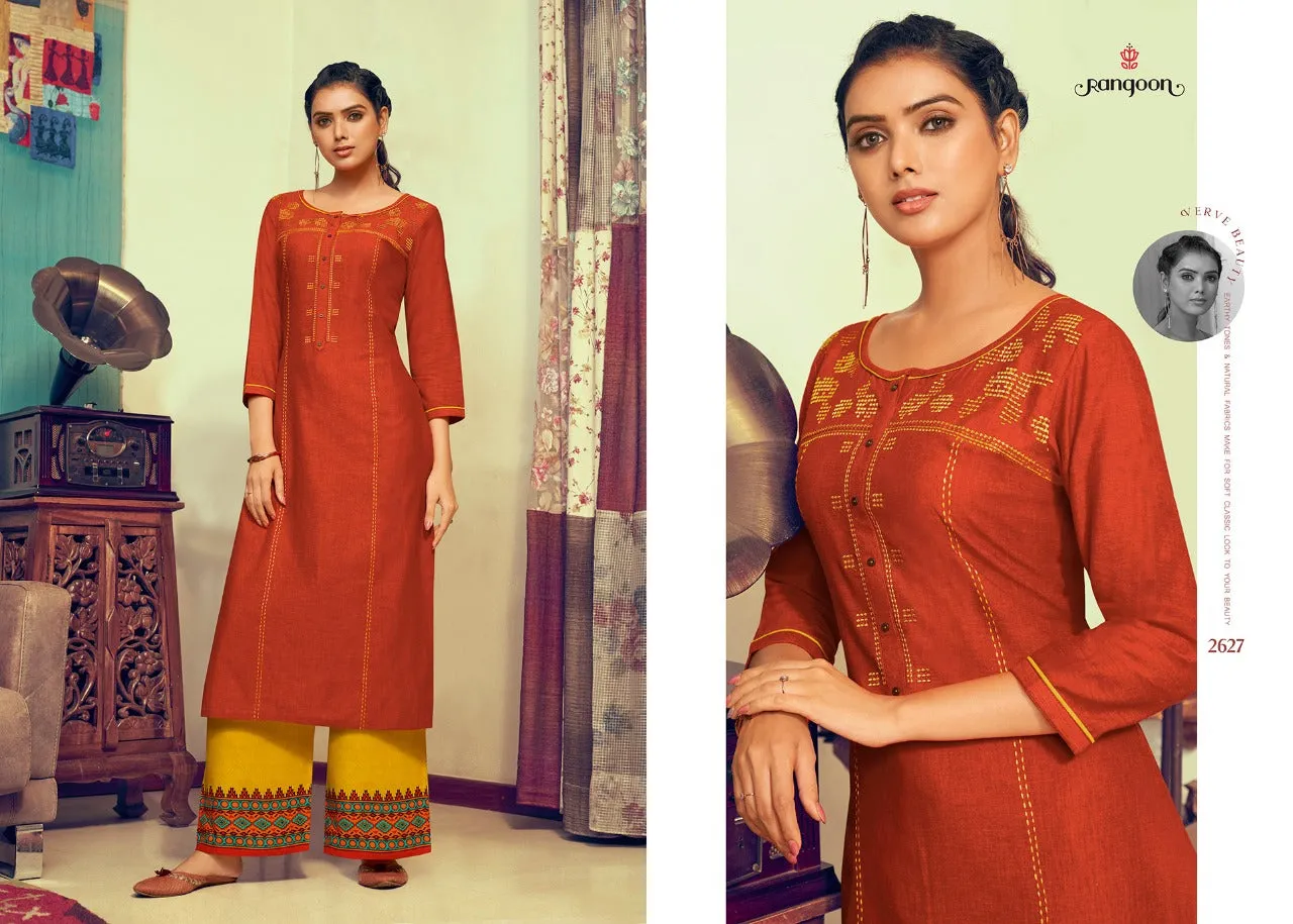 Rangoon Pickup Kurti With Bottom Cotton Designer Salwar Kurtis