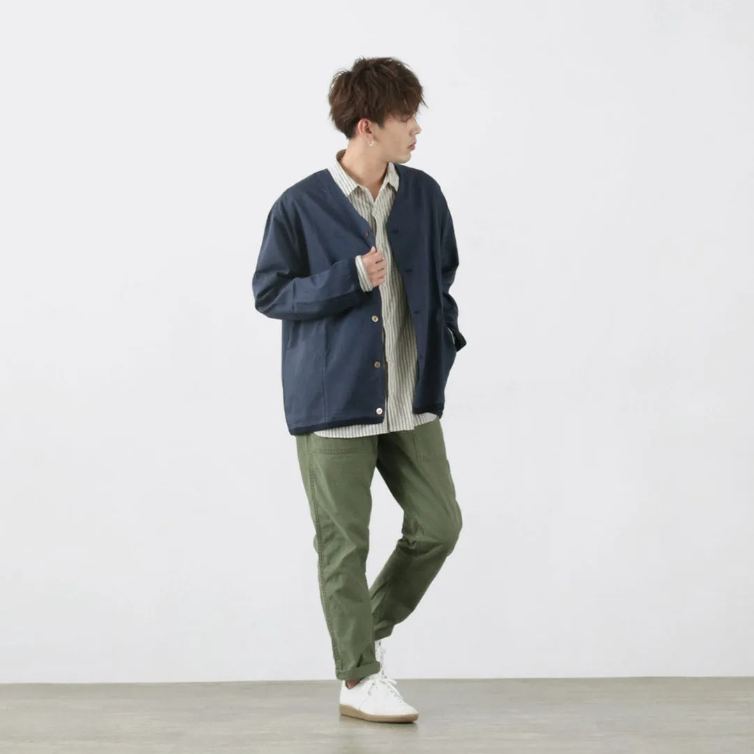 RE MADE IN TOKYO JAPAN（アールイー） リネン クールマックス シャツカーディガン / メンズ 羽織 春夏 麻 無地 日本製 シンプル Linen Cool Max Shirt Cardigan