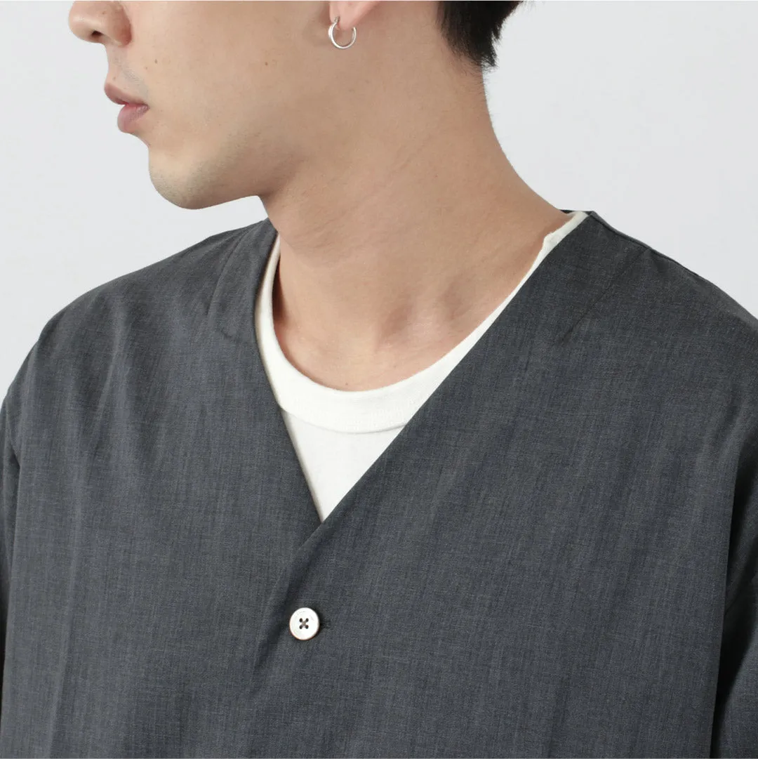 RE MADE IN TOKYO JAPAN（アールイー） リネン クールマックス シャツカーディガン / メンズ 羽織 春夏 麻 無地 日本製 シンプル Linen Cool Max Shirt Cardigan