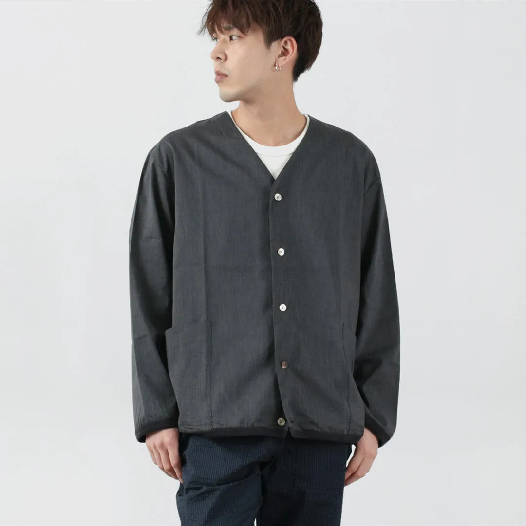 RE MADE IN TOKYO JAPAN（アールイー） リネン クールマックス シャツカーディガン / メンズ 羽織 春夏 麻 無地 日本製 シンプル Linen Cool Max Shirt Cardigan