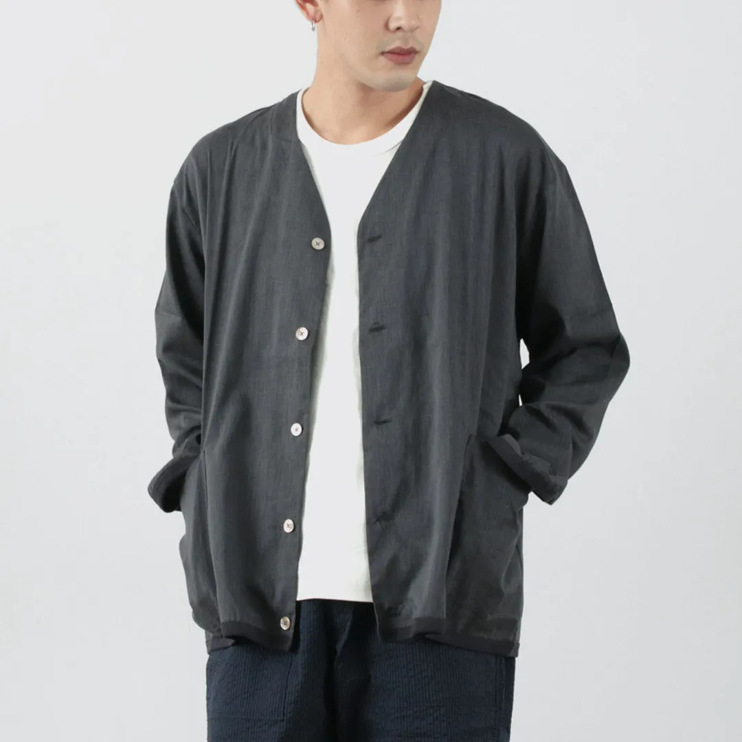 RE MADE IN TOKYO JAPAN（アールイー） リネン クールマックス シャツカーディガン / メンズ 羽織 春夏 麻 無地 日本製 シンプル Linen Cool Max Shirt Cardigan