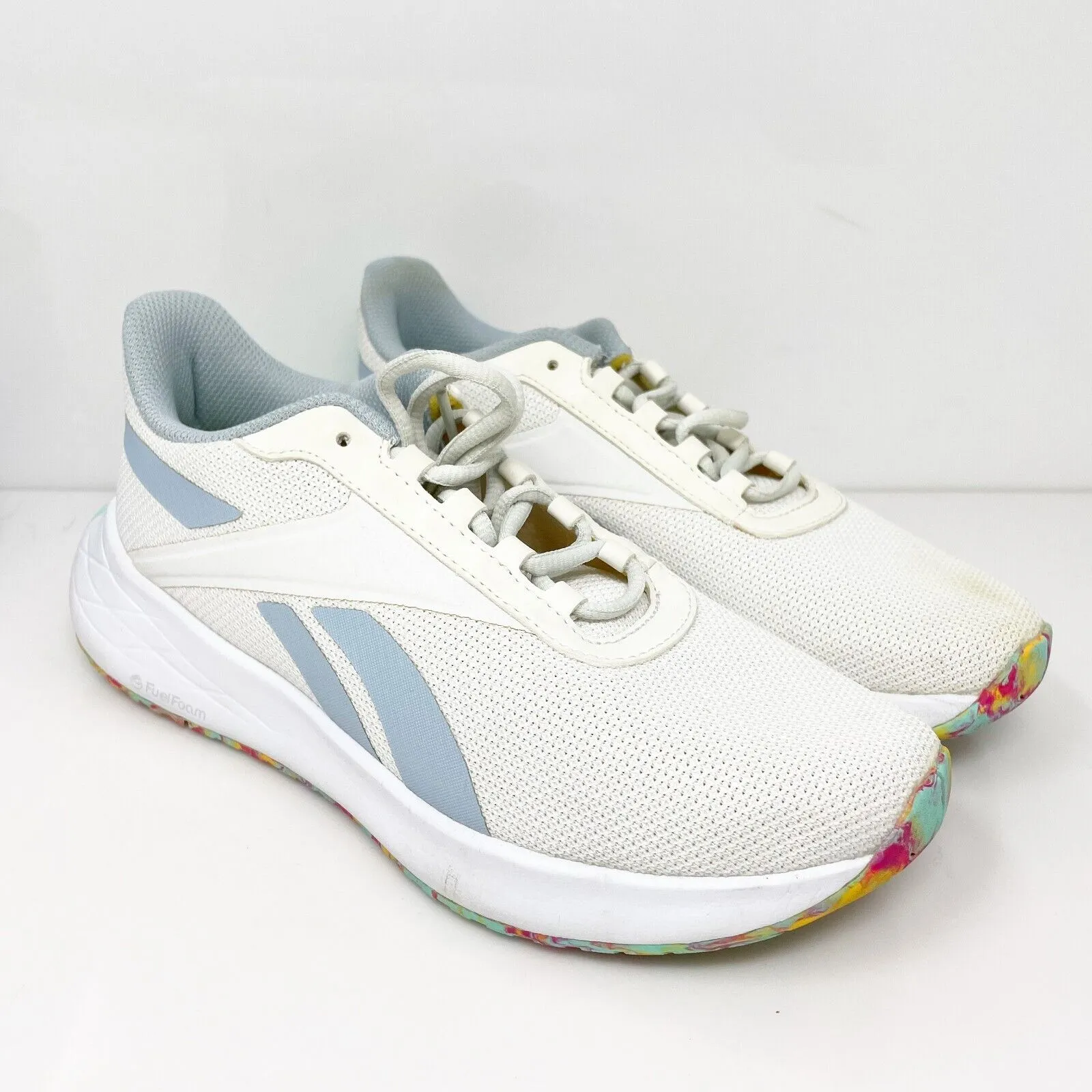 Reebok Womens Energen Plus H00832 White Running Shoes Sneakers Size 8