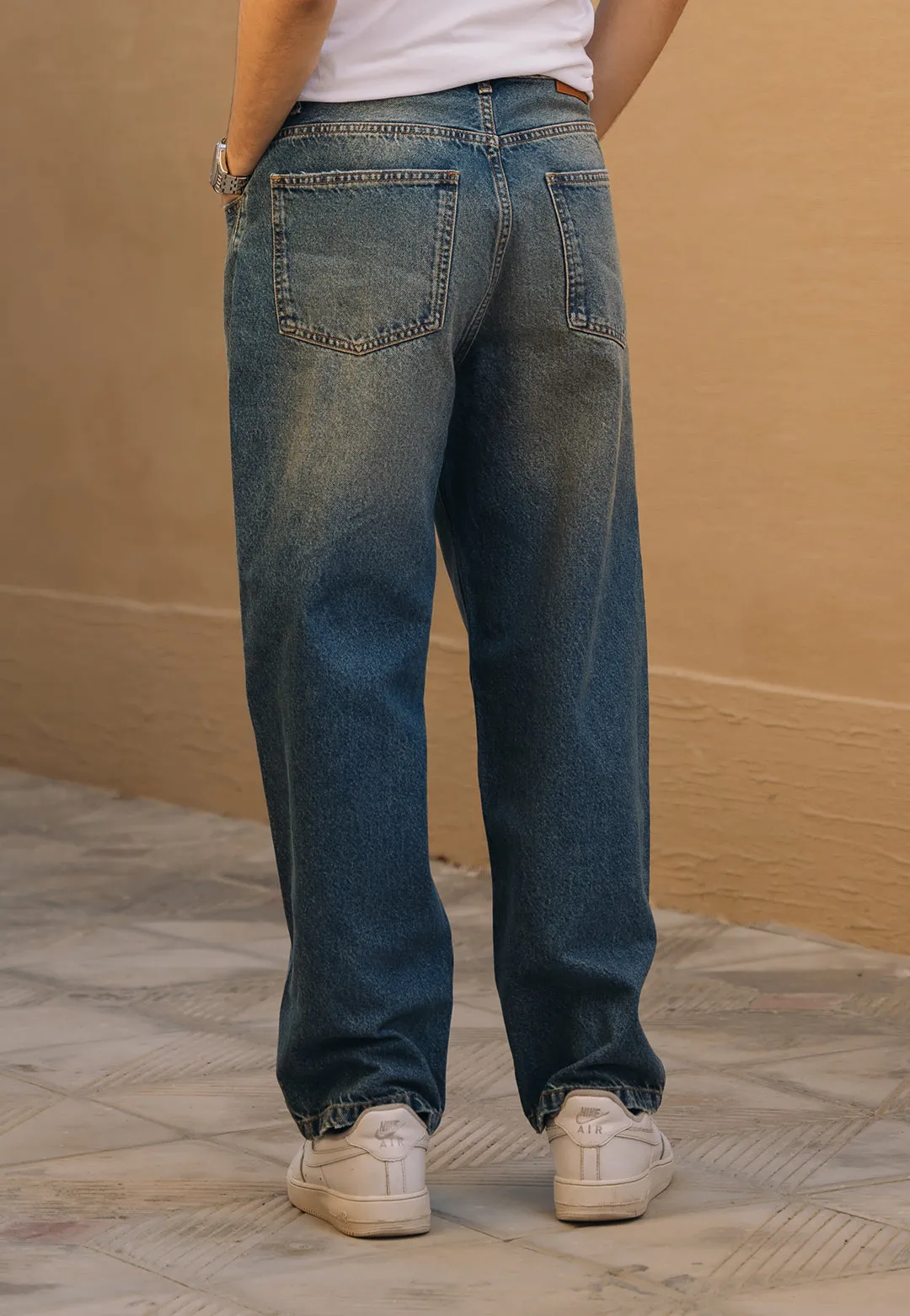 Ripped Baggy Fit Jeans - Tint Over Dyed