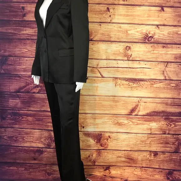 Roberto Cavalli NWT Blk Satin Pant Suit