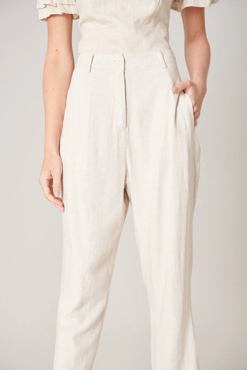 Saint Barts Linen Tapered Pants