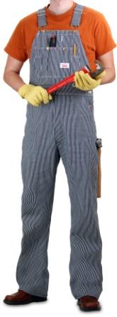 Sale: Men’s Vintage Stripe Bib Overall by ROUND HOUSE Made in America 45