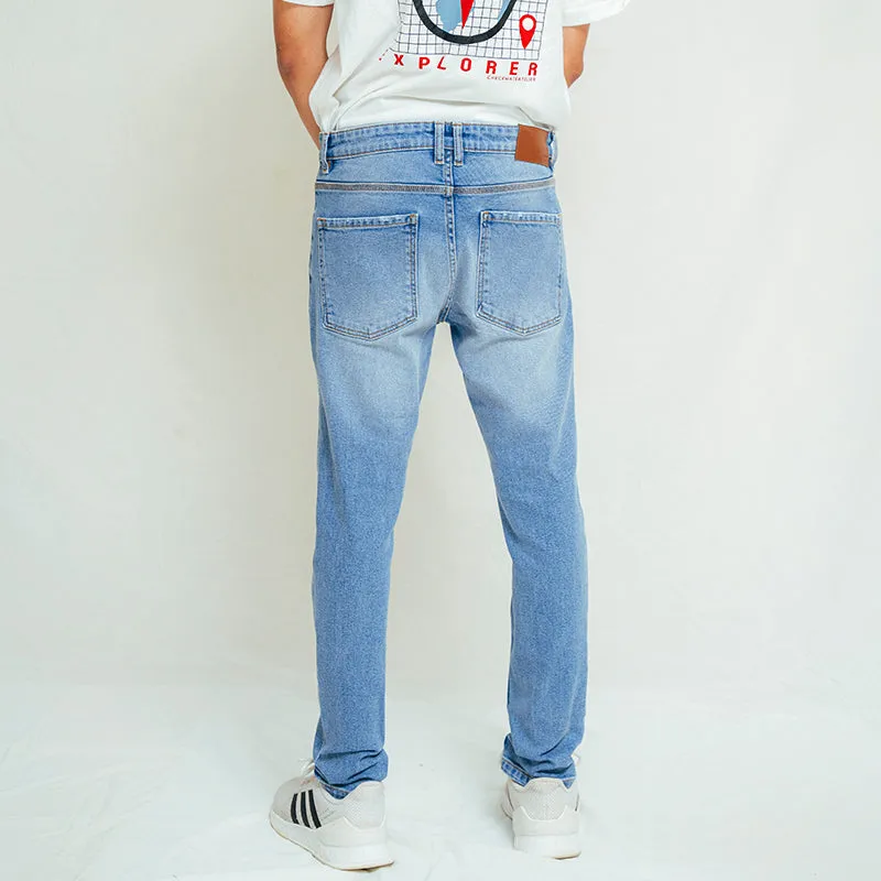 Skinny Fit Bleach Wash Jeans