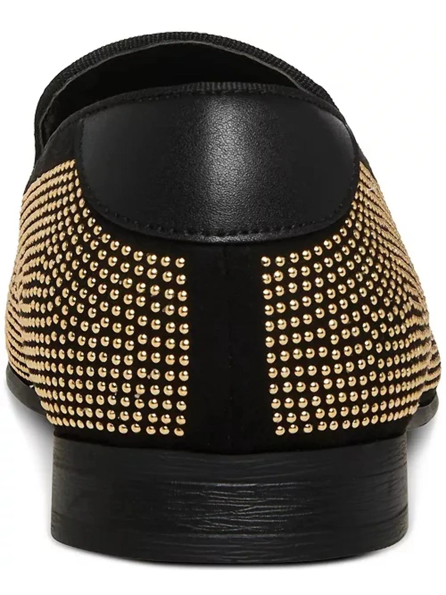 STEVE MADDEN Mens Black Studded Mezmoryz Almond Toe Slip On Slippers Shoes