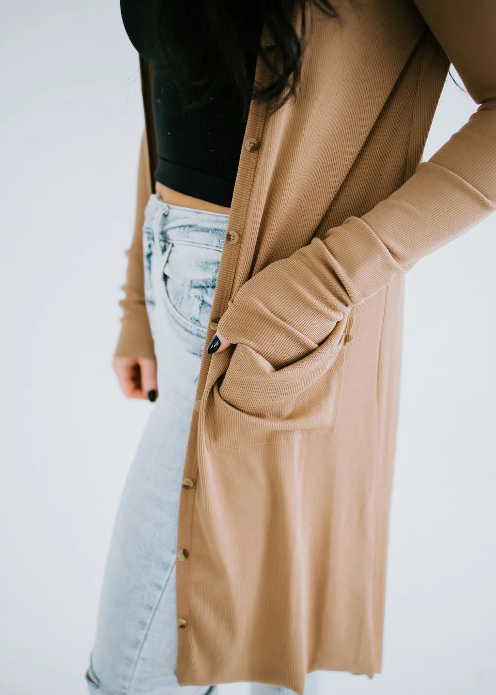 Style Forecast Ribbed Duster Cardigan