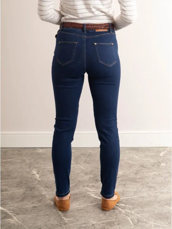 Super Stretch Slim Fit Jeans in Dark Denim