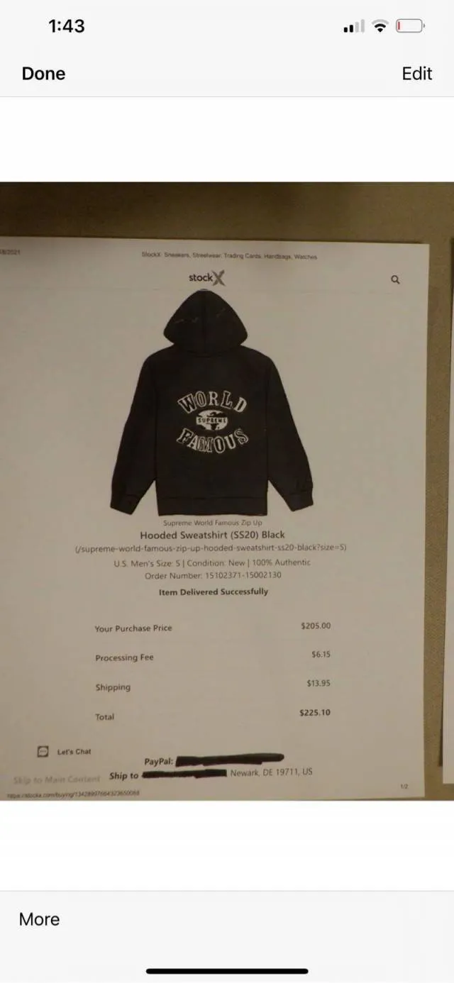 Supreme Hoodie "World Famous"