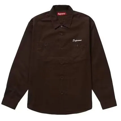 Supreme  |Unisex Street Style Plain Leather Logo Skater Style Shirts