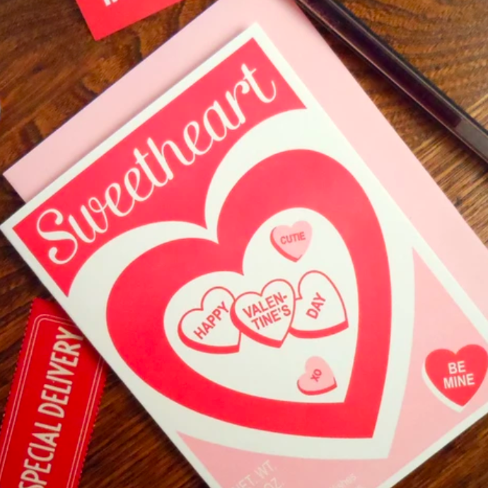 Sweetheart Candies Valentine Greeting Card