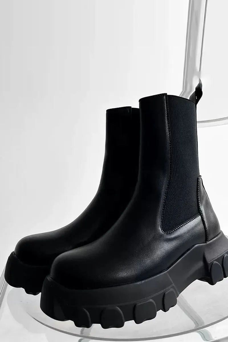 Tank Leather Chelsea Boots