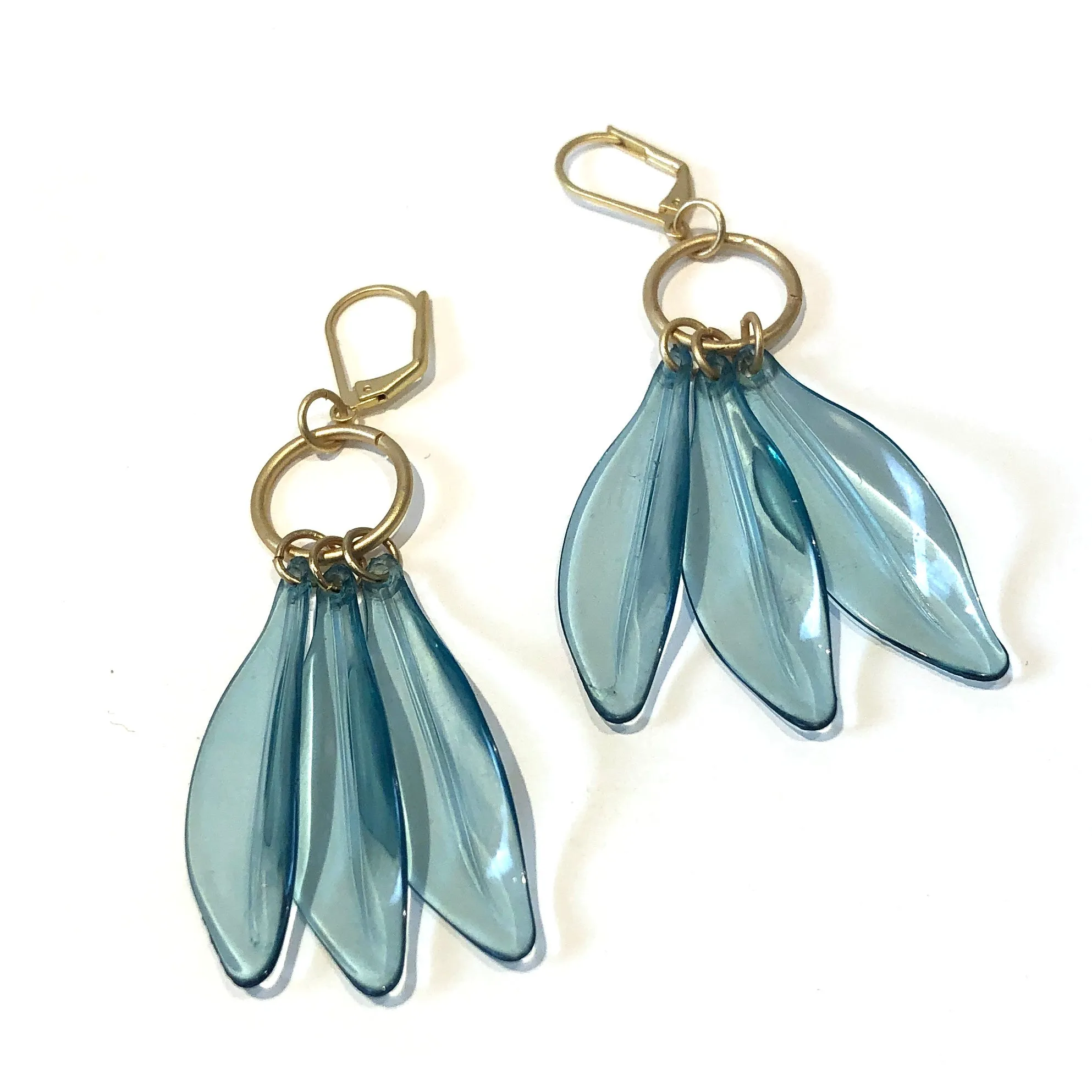 Teal Blue Dream Drop Earrings