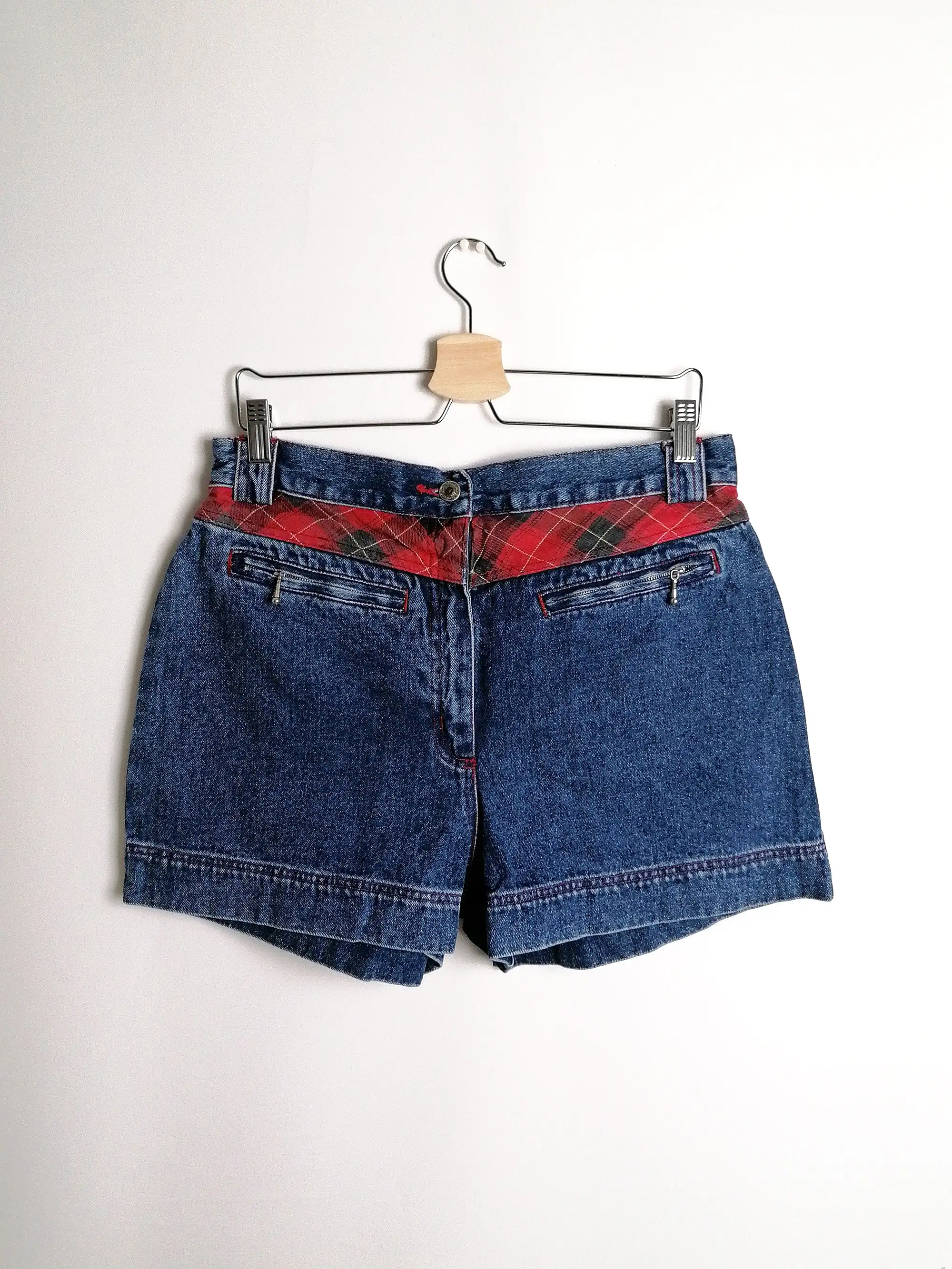 Teddy Patch Denim Shorts - size L