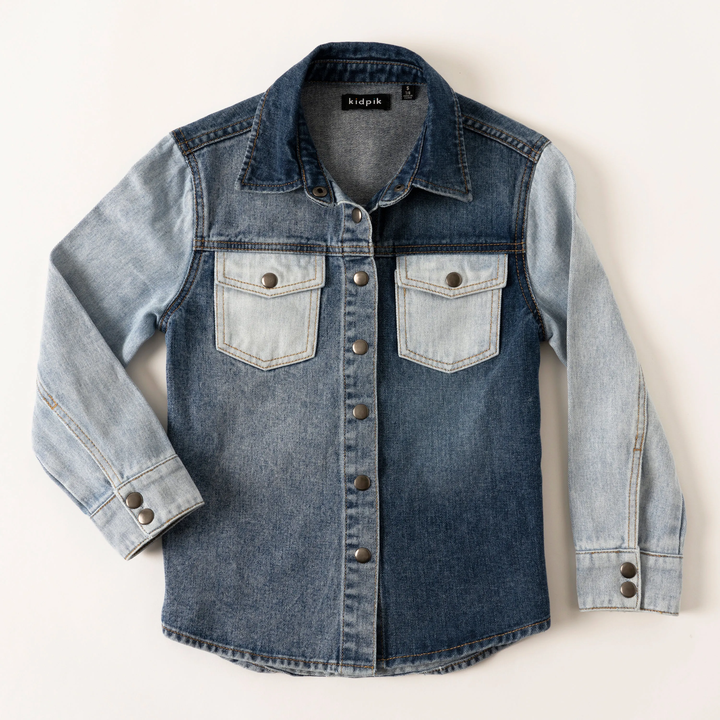 Tonal Denim Shirt Jacket