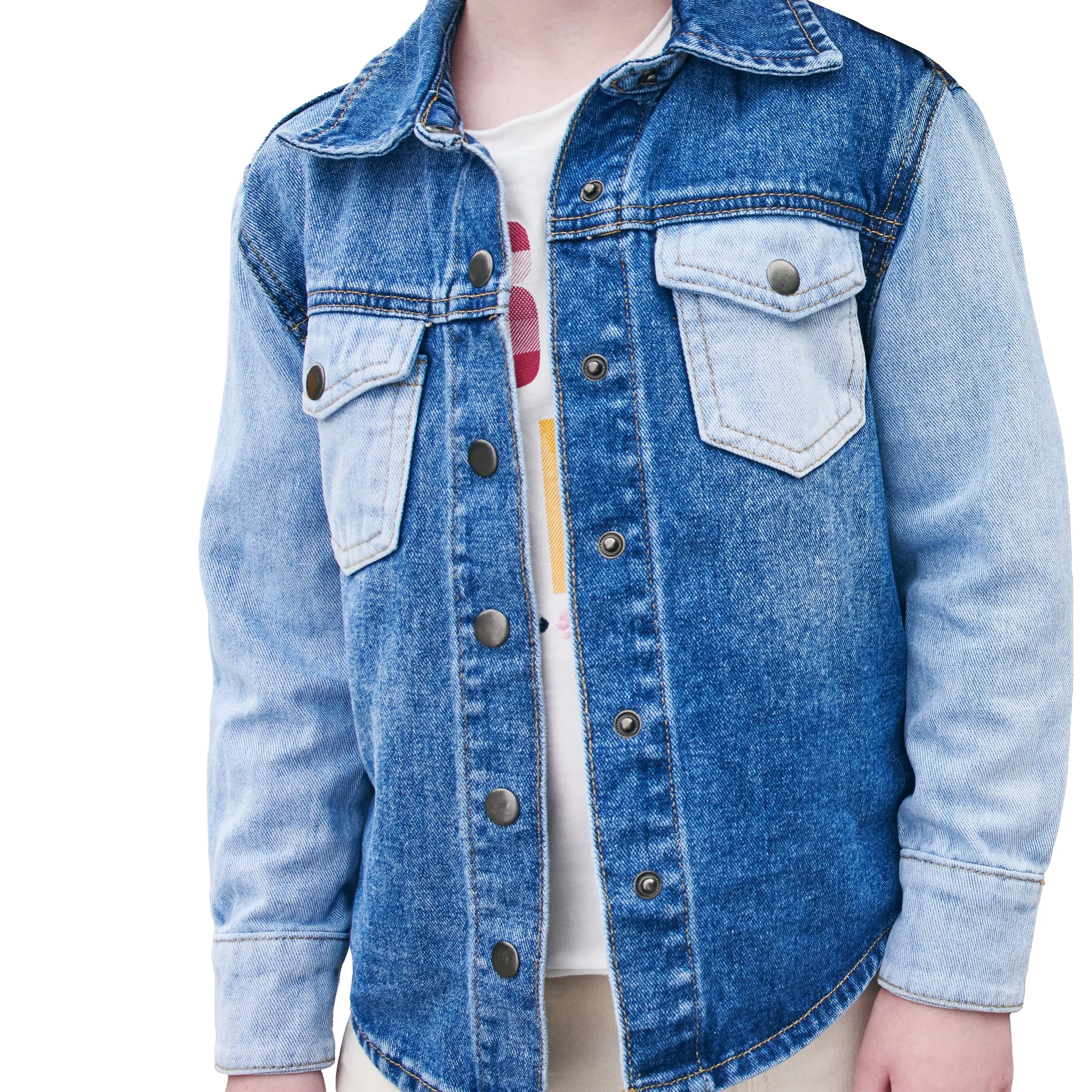 Tonal Denim Shirt Jacket