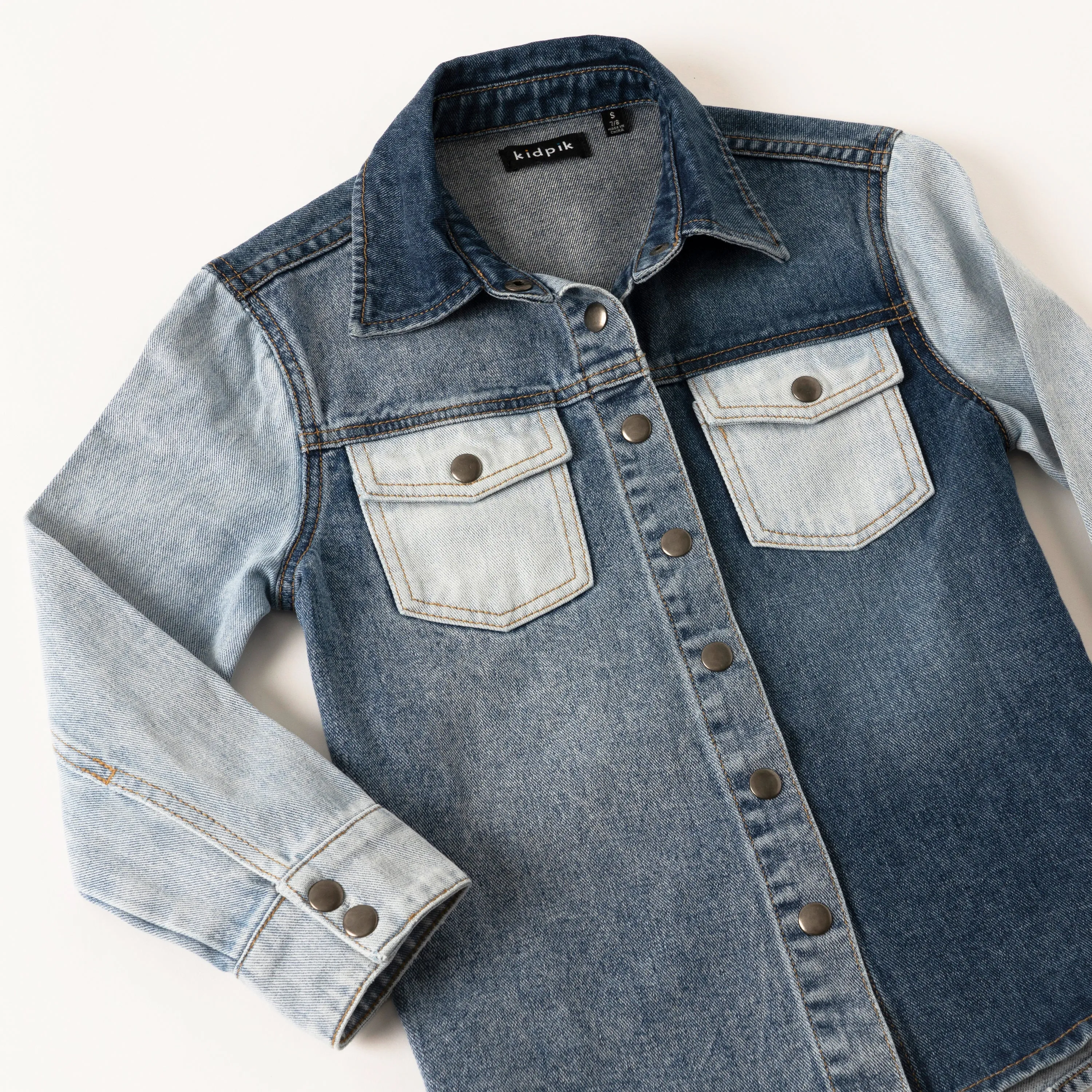 Tonal Denim Shirt Jacket