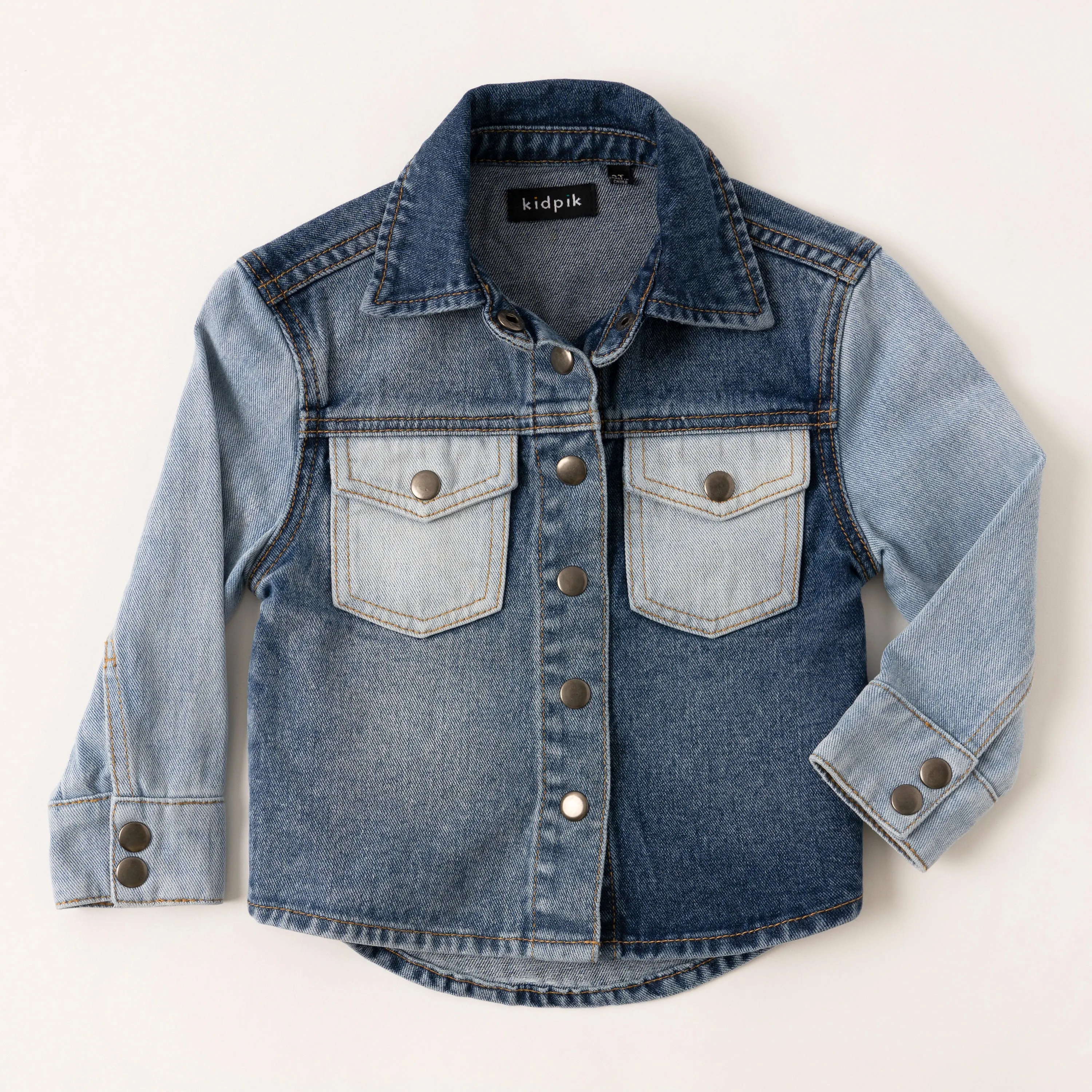 Tonal Denim Shirt Jacket