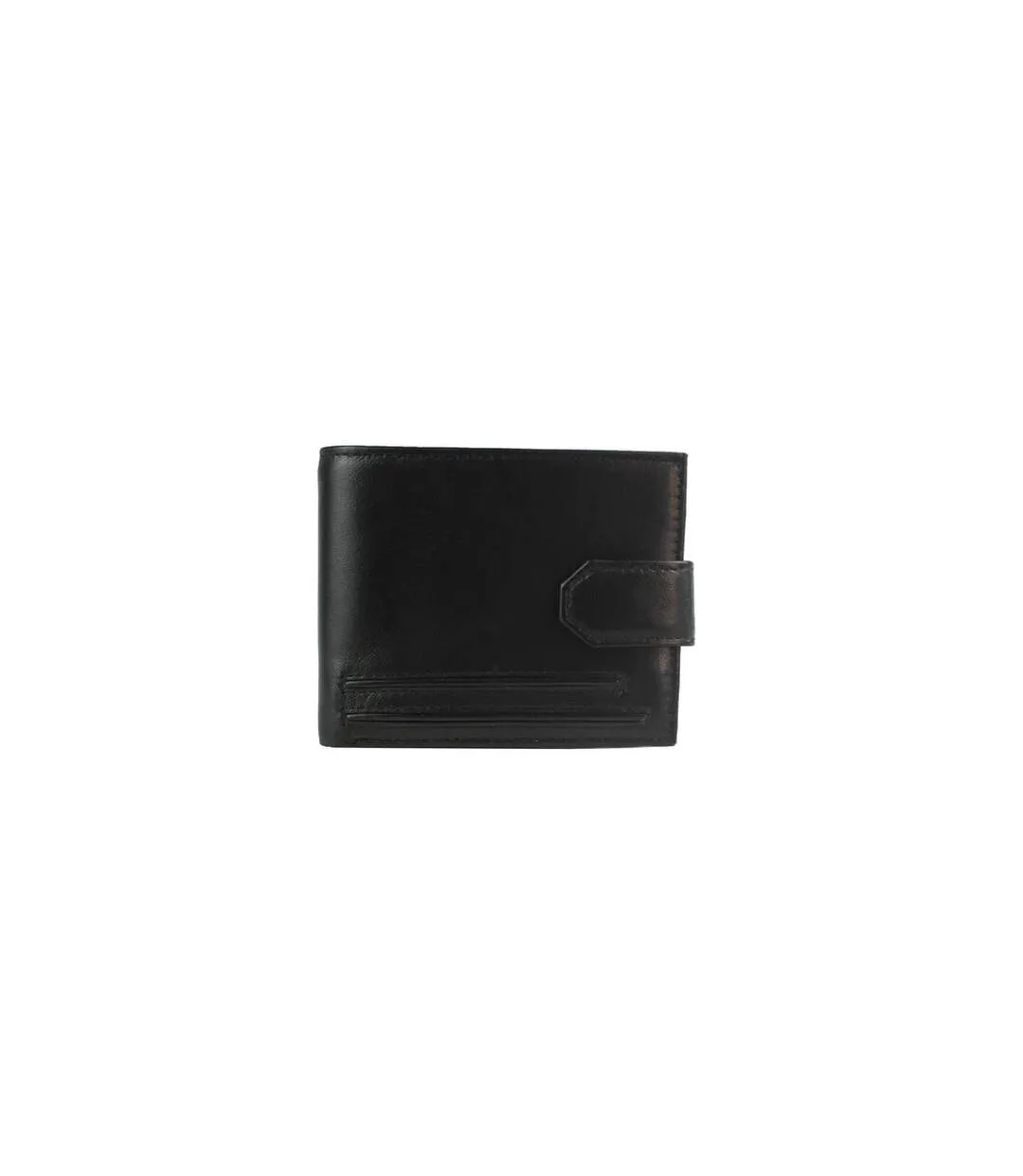 Unisex adult grayson bi-fold leather contrast piping wallet one size black Eastern Counties Leather