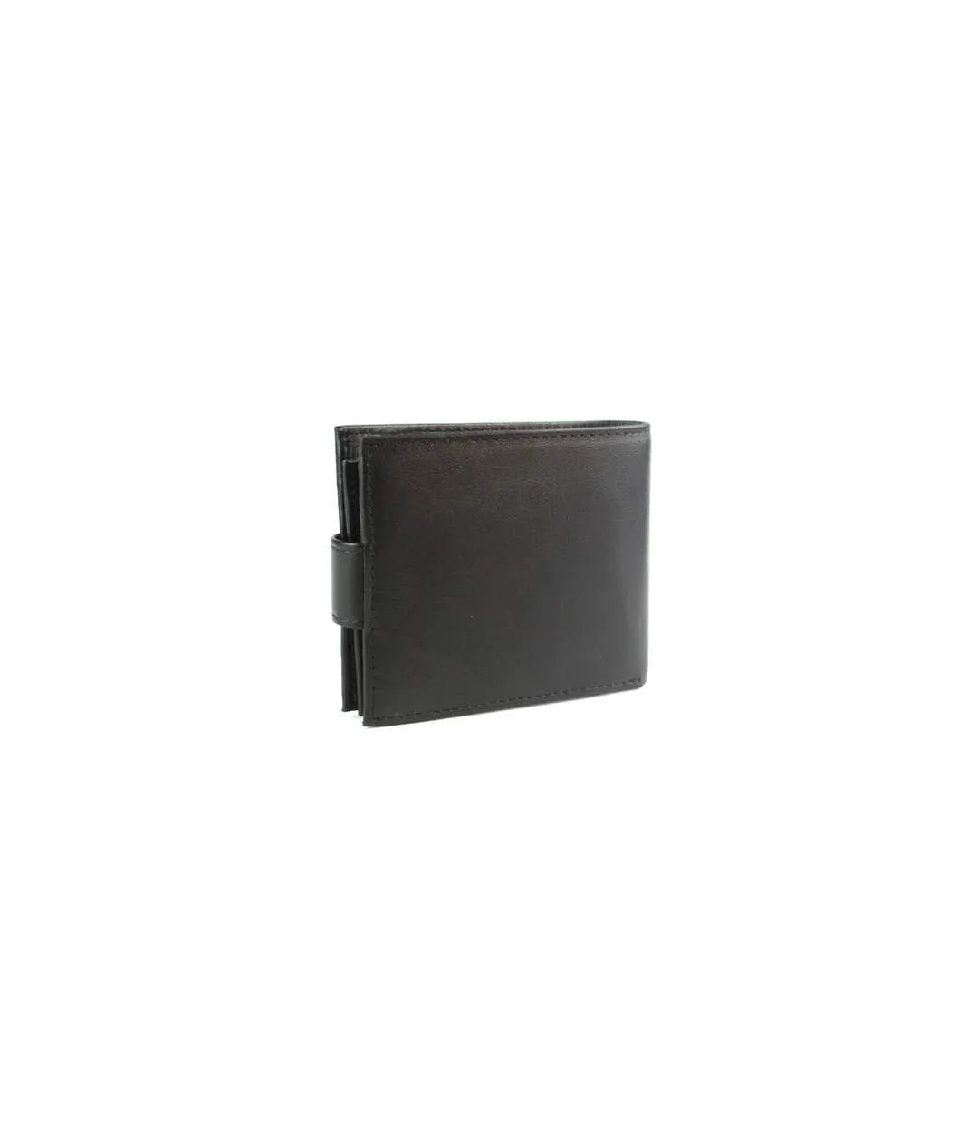 Unisex adult grayson bi-fold leather contrast piping wallet one size black Eastern Counties Leather