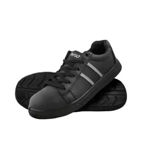 Unisex adult leather safety trainers black Dennys