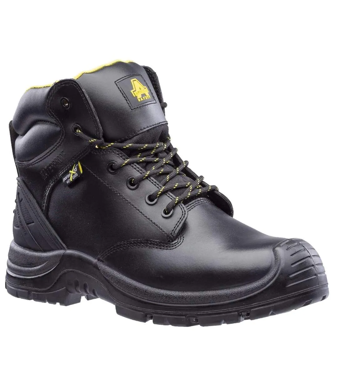 Unisex adults wrekin waterproof leather safety boot black Amblers