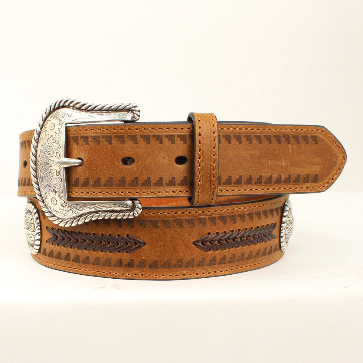 Unisex Ariat Belt with Plait Inserts & Conchos