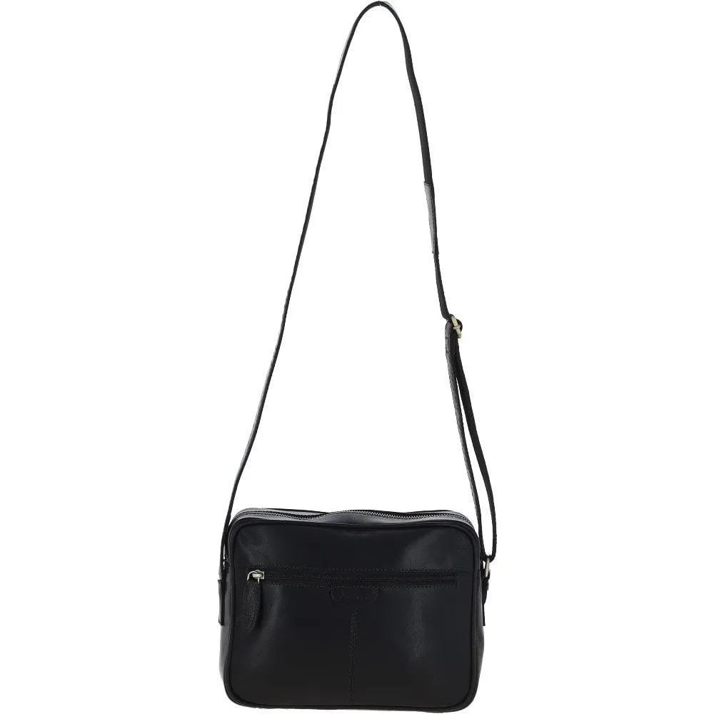 Unisex Ashwood Leather Body Bag – Black: T-72