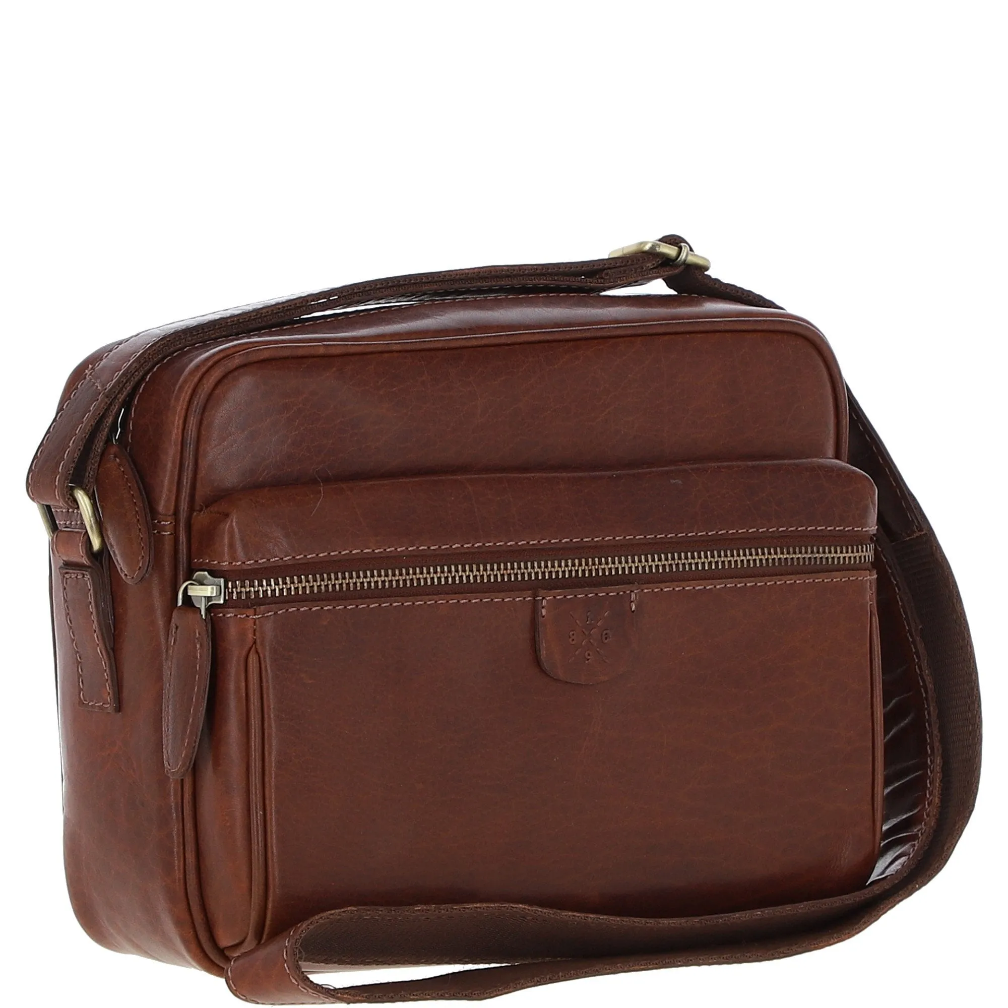 Unisex Ashwood Leather Body Bag – Chestnut Tan: T-72