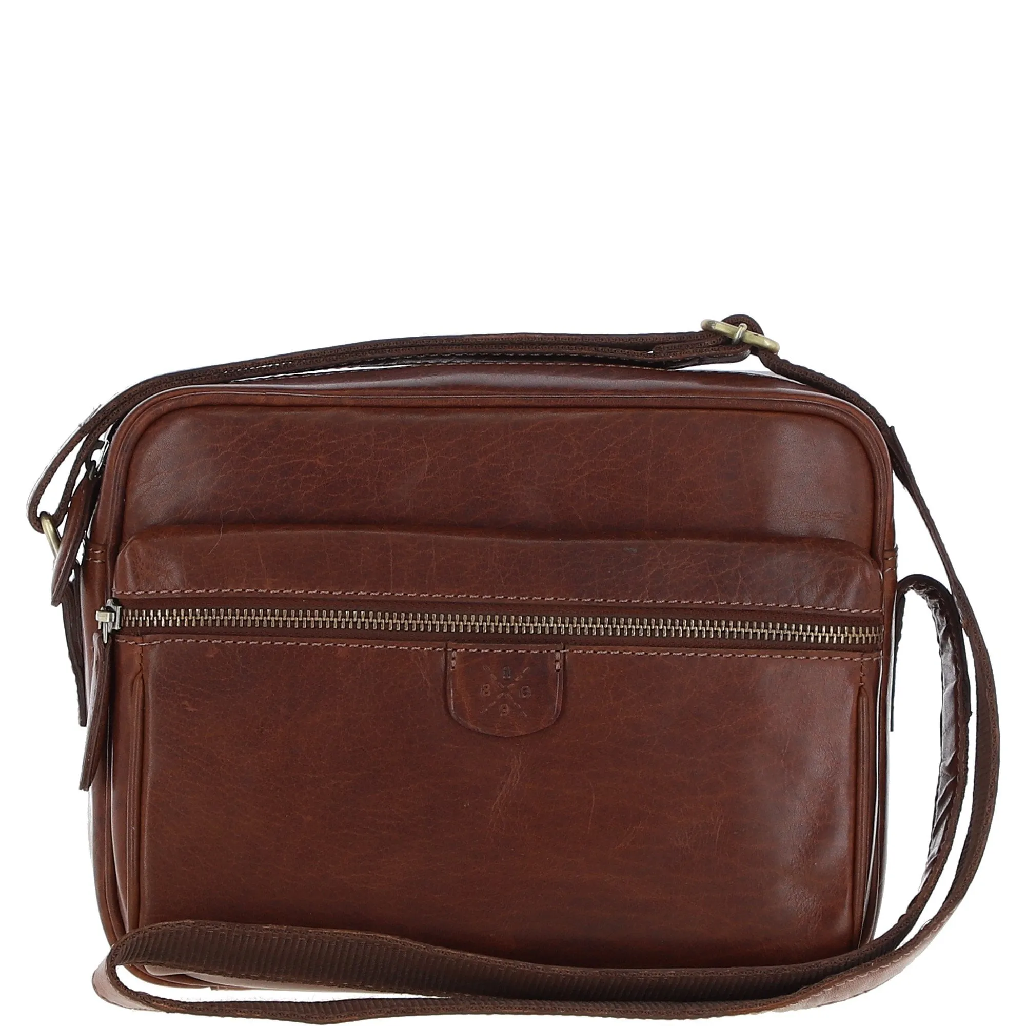 Unisex Ashwood Leather Body Bag – Chestnut Tan: T-72