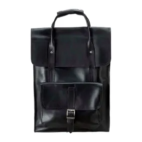 Unisex Leather Backpack | Black